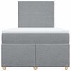 vidaXL Sommier &agrave; lattes de lit avec matelas Gris clair 120x200cm Tissu