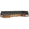 vidaXL Ensemble de canap&eacute;s d'ext&eacute;rieur 7 pc Naturel et Anthracite
