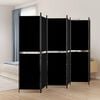 vidaXL Cloison de s&eacute;paration 6 panneaux Noir 300x180 cm Tissu