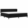 vidaXL Lit &agrave; ressorts avec matelas Noir 200 x 200 cm tissu