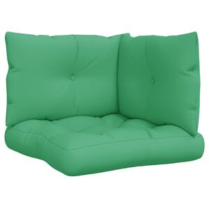 vidaXL Coussins de palette lot de 3 vert tissu