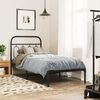 vidaXL T&ecirc;te de lit m&eacute;tal noir 80 cm