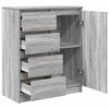 vidaXL Buffet avec tiroirs sonoma gris 71x35x84 cm bois d'ing&eacute;nierie