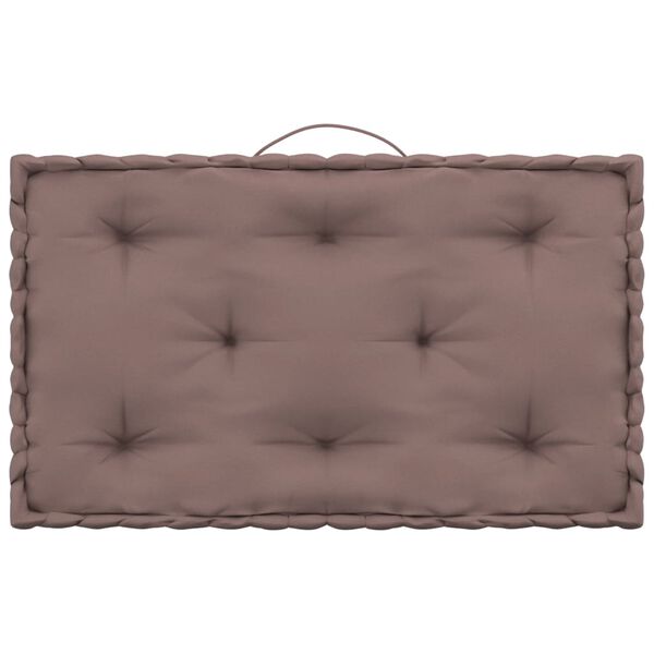 vidaXL Coussins de plancher de palette lot de 4 Taupe Coton