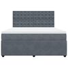 vidaXL Sommier &agrave; lattes de lit et matelas Gris fonc&eacute; 180x200cm Velours