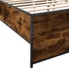 vidaXL Cadre de lit sans matelas ch&ecirc;ne fum&eacute; 180x200 cm