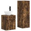 vidaXL Ensemble de mobilier de salle de bain 2 pc Ch&ecirc;ne fum&eacute;