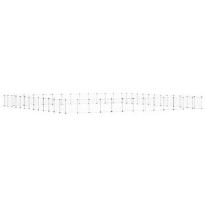vidaXL Cage animaux de compagnie &agrave; 52 panneaux et porte Noir 455x455x35 cm
