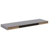 vidaXL &Eacute;tag&egrave;res murales flottantes 2 pcs gris 80x23,5x3,8 cm MDF