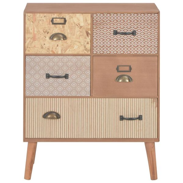vidaXL Buffet avec 5 tiroirs Marron 60x30x78 cm MDF