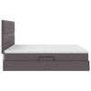 vidaXL Lit de Rangement Gris 180 x 200 cm Cuir synth&eacute;tique