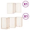 vidaXL Barrière pour chiens avec porte pliable 9panneaux bois peuplier