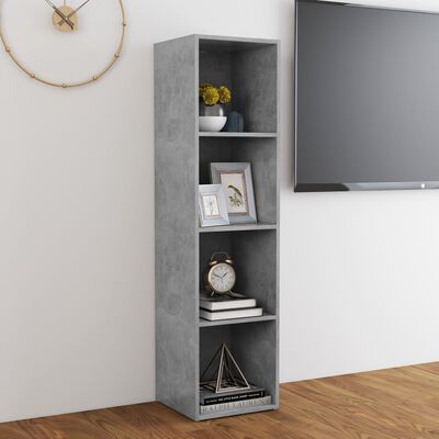 vidaXL Meuble TV gris béton 142,5x35x36,5 cm bois d’ingénierie