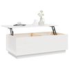 vidaXL Table basse Blanc 100x50x35 cm Bois massif de pin