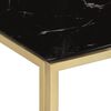 vidaXL Table basse dor&eacute; acier inoxydable et verre tremp&eacute;
