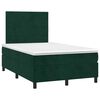 vidaXL Sommier &agrave; lattes de lit avec matelas LED vert fonc&eacute; 120x190 cm