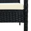 vidaXL Chaise de jardin avec coussin R&eacute;sine tress&eacute;e Noir