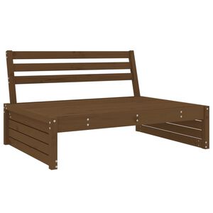 vidaXL Canap&eacute; central de jardin marron miel 120x80 cm bois pin massif