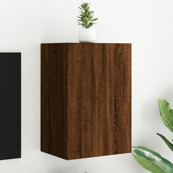 vidaXL Meuble TV mural ch&ecirc;ne marron 40,5x30x60 cm bois d'ing&eacute;nierie
