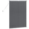 vidaXL Store de Fen&ecirc;tre avec des rideaux Gris fonc&eacute; Aluminium
