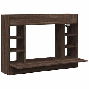 vidaXL Bureau mural ch&ecirc;ne marron 105x48x75 cm bois d'ing&eacute;nierie