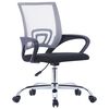 vidaXL Chaise de bureau avec dossier en maille Gris Tissu