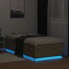 vidaXL Cadre de lit avec LED sans matelas ch&ecirc;ne sonoma 90x200 cm