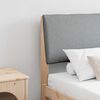 vidaXL T&ecirc;te de lit capitonn&eacute;e Gris clair 200 cm Pin massif