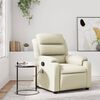 vidaXL Fauteuil de massage inclinable crème similicuir