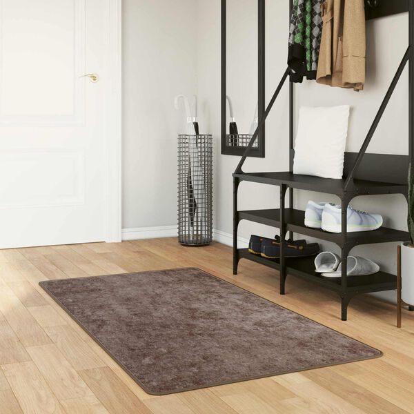 vidaXL Tapis lavable antid&eacute;rapant 80x150 cm Gris