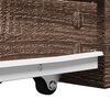vidaXL Armoire de salle de bain &eacute;troite avec roulettes ch&ecirc;ne marron
