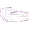 vidaXL Sommier &agrave; lattes de lit avec matelas et LED noir 140x220 cm velours