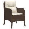 vidaXL Ensemble de salle &agrave; manger pour jardin 3 pcs Marron polyrotin