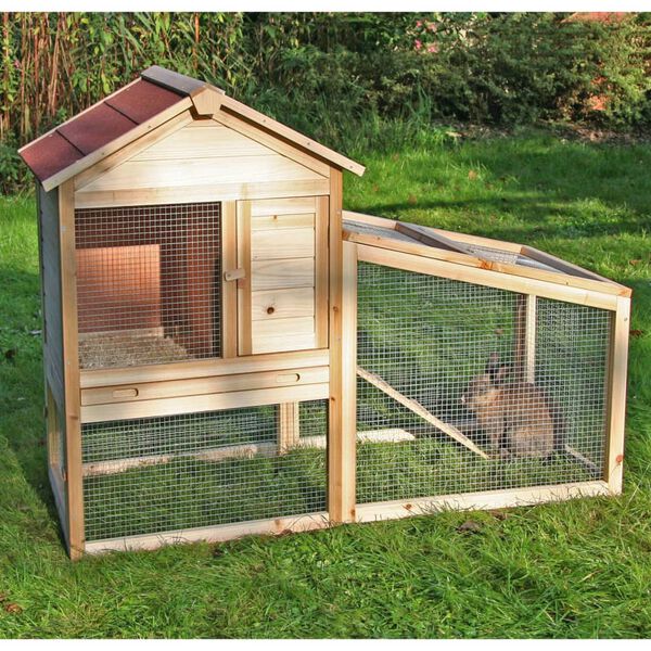 Kerbl Maison pour rongeurs Freetime 140x65x100 cm Bois verniss&eacute;