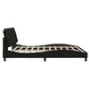 vidaXL Cadre de lit avec LED sans matelas noir 200x200 cm tissu