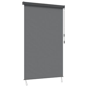 vidaXL Store enrouleur Gris clair 80 x 250 cm Tissu et Aluminium