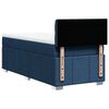 vidaXL Sommier &agrave; lattes de lit avec matelas Bleu 90x200 cm Tissu