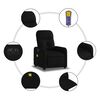 vidaXL Fauteuil de massage inclinable &eacute;lectrique Noir Tissu