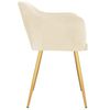 vidaXL Chaises &agrave; manger lot de 2 Cr&egrave;me Velours