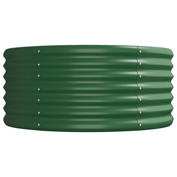 vidaXL Lit surélevé de jardin Acier galvanisé 512x80x36 cm Vert