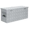 vidaXL Bo&icirc;te en aluminium 76,5 x 26,5 x 33 cm Argent&eacute;