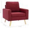 vidaXL Ensemble de canap&eacute;s 2 pcs Tissu Rouge bordeaux