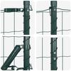 vidaXL Cl&ocirc;ture avec poteau Vert 1 x 10 m Acier et PVC