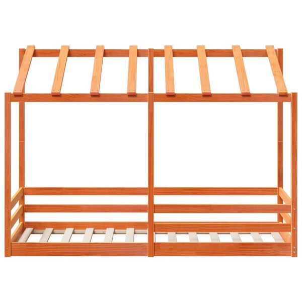 vidaXL Lit pour enfants sans matelas cire marron 90x190 cm pin massif