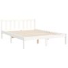 vidaXL Cadre de lit sans matelas blanc 140x190 cm bois de pin massif