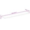 vidaXL Dessus de table 140x20x2,5cm bord vif bois massif manguier brut