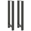 vidaXL Pieds de table de bar Anthracite 2 pi&egrave;ces 40 x (110-111) cm Acier