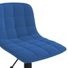 vidaXL Chaises pivotantes &agrave; manger lot de 2 bleu velours