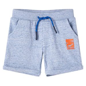 Short pour enfants &agrave; cordon de serrage m&eacute;lange bleu 92