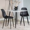 Venture Home Chaises &agrave; manger lot de 2 Polar plastique noir